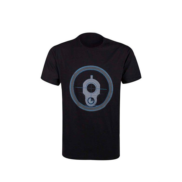 VAV Baseti-02 Yuv. Yaka Tişört Siyah Hedef D.