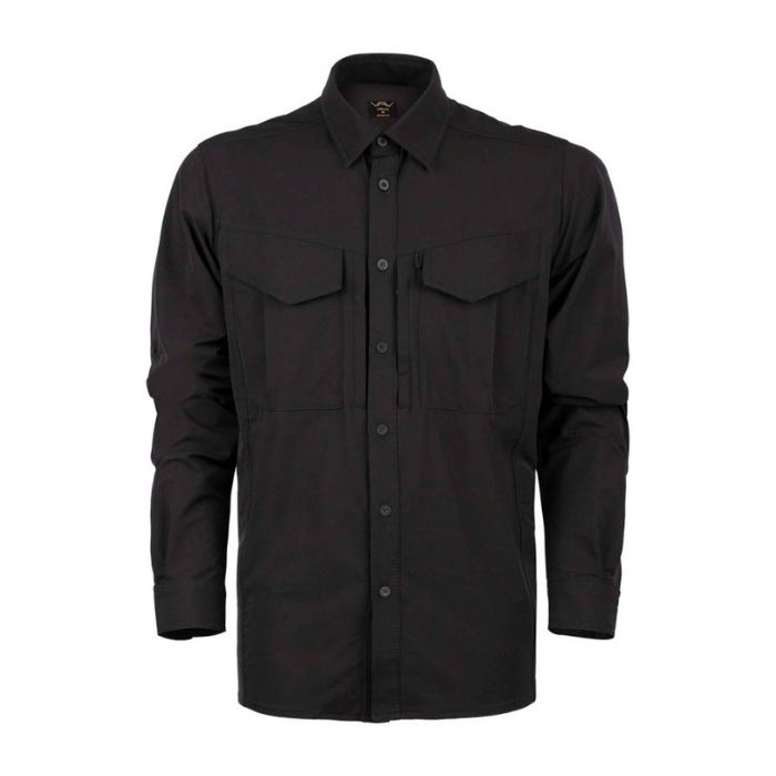 VAV Uzun Kol Gömlek Tacflex-03 - Siyah - M